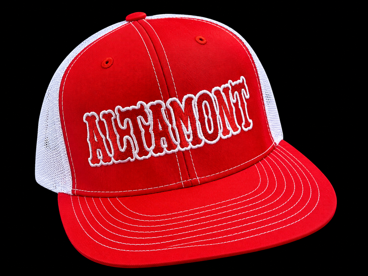 Red & White Altamont Snap back